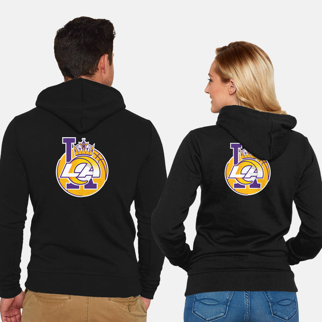 Los Angeles Logo Mashup-unisex zip-up sweatshirt-RivalTees