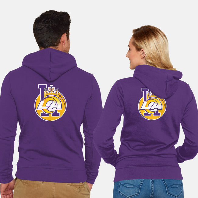 Los Angeles Logo Mashup-unisex zip-up sweatshirt-RivalTees