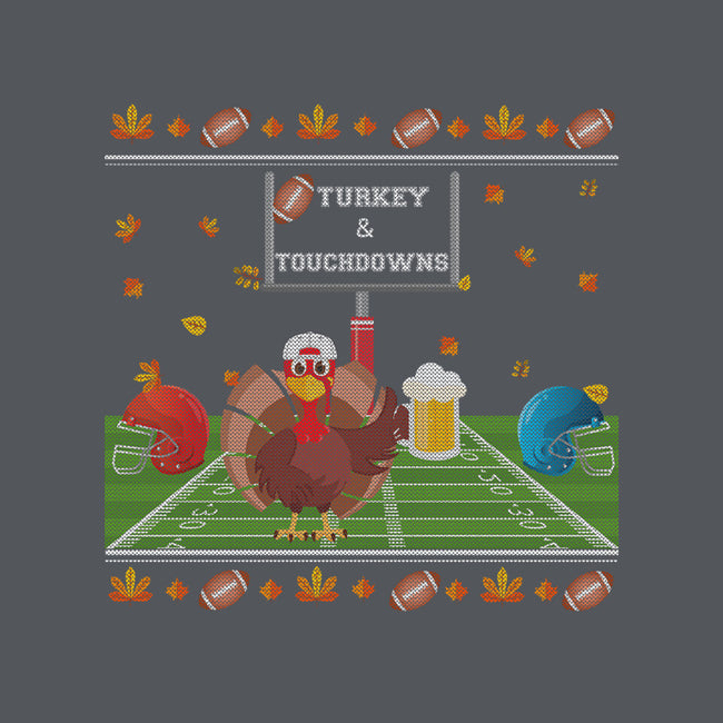 Turkey and Touchdowns-womens fitted tee-RivalTees