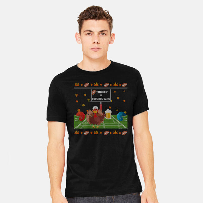 Turkey and Touchdowns-mens heavyweight tee-RivalTees