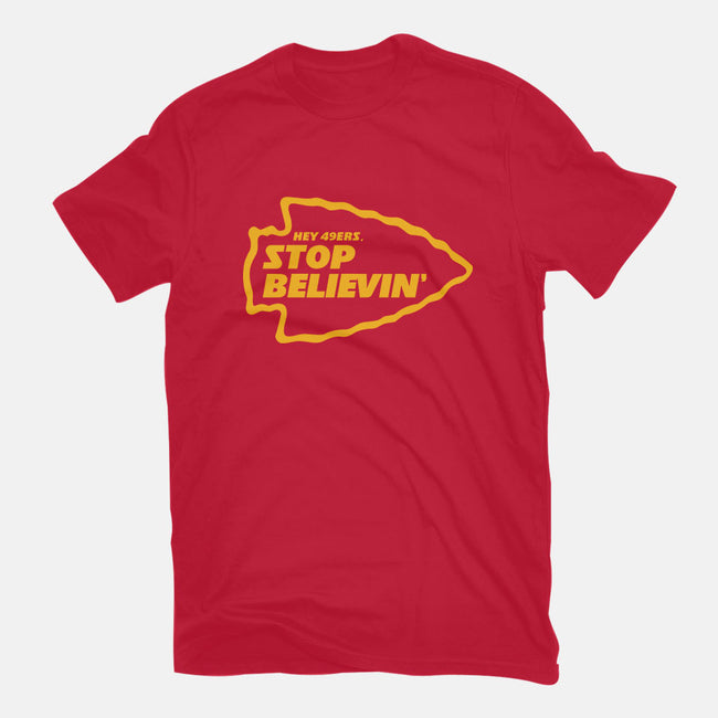 Stop Believin-youth basic tee-RivalTees