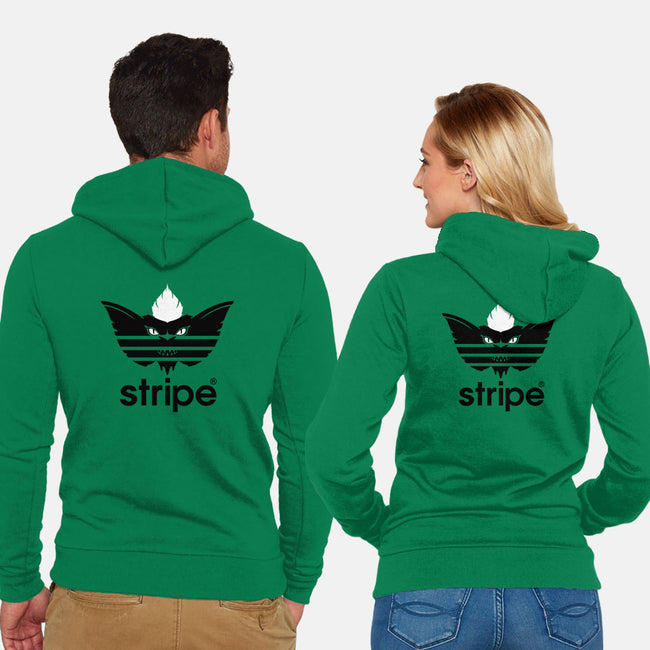 White Stripe-unisex zip-up sweatshirt-Getsousa!