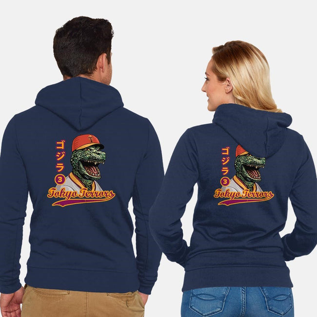 Kaiju Baseball-unisex zip-up sweatshirt-ChetArt