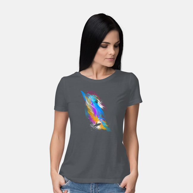 Space Surfin'-womens basic tee-Frederic Levy-Hadida