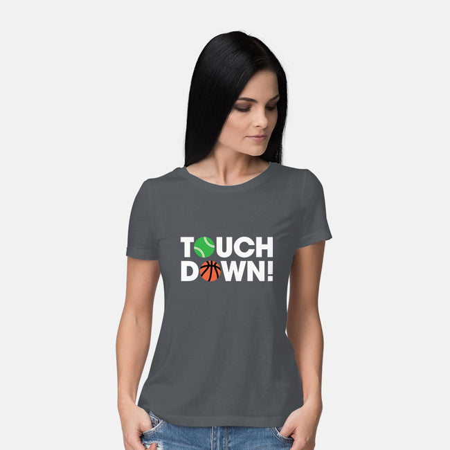 Touchdown-womens basic tee-Andrew Gregory