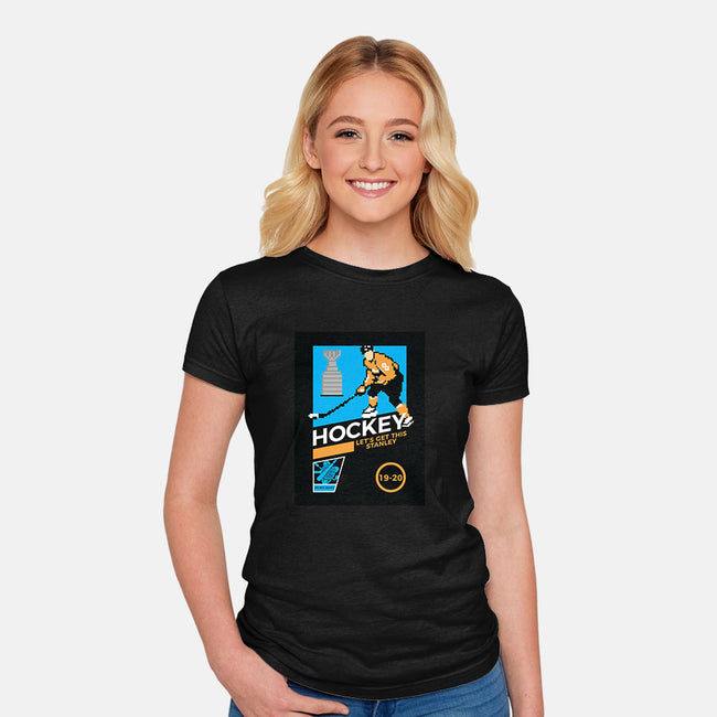 8Bit Hockey-womens fitted tee-christopher perkins