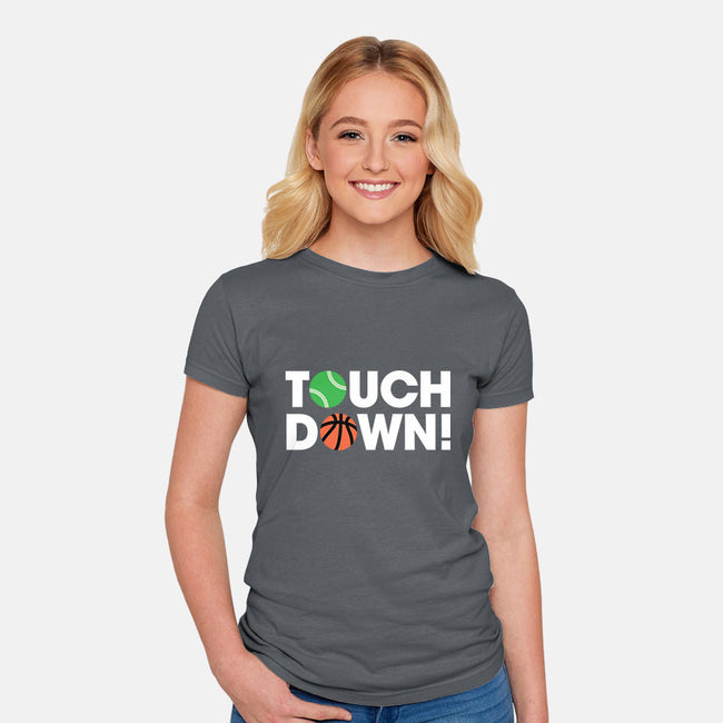 Touchdown-womens fitted tee-Andrew Gregory